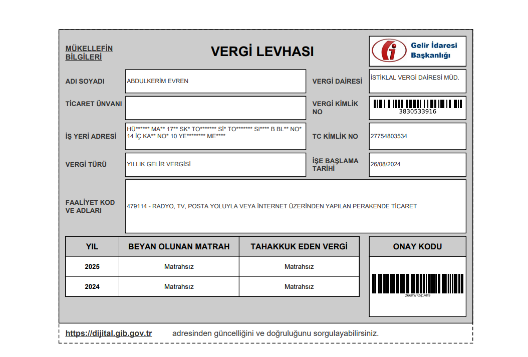 Vergi Levhası