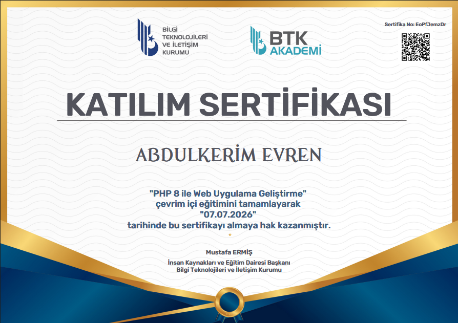 PHP 8 ile Web Uygulama Geliştirme