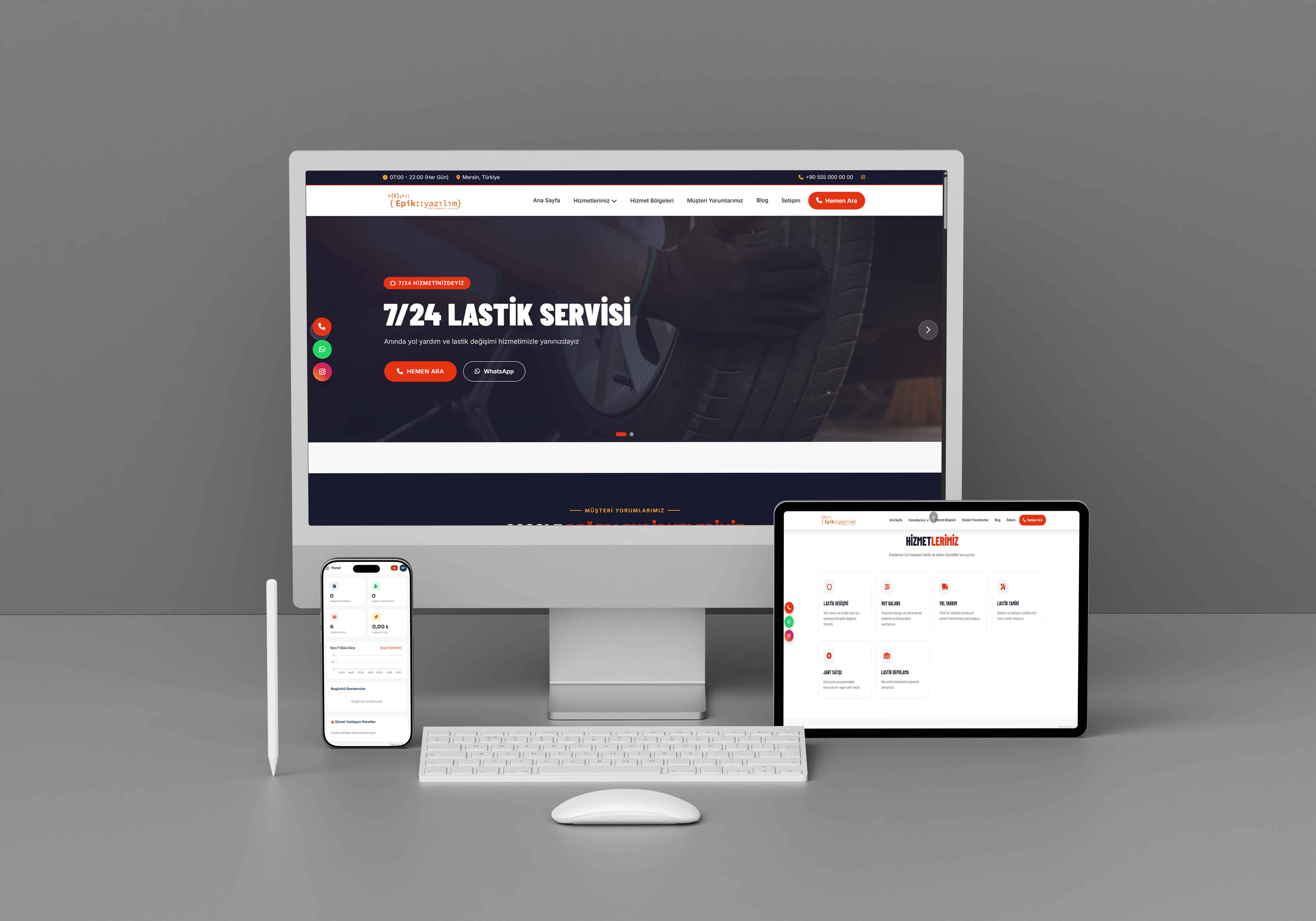 Oto Lastikçi Premium Web Sitesi