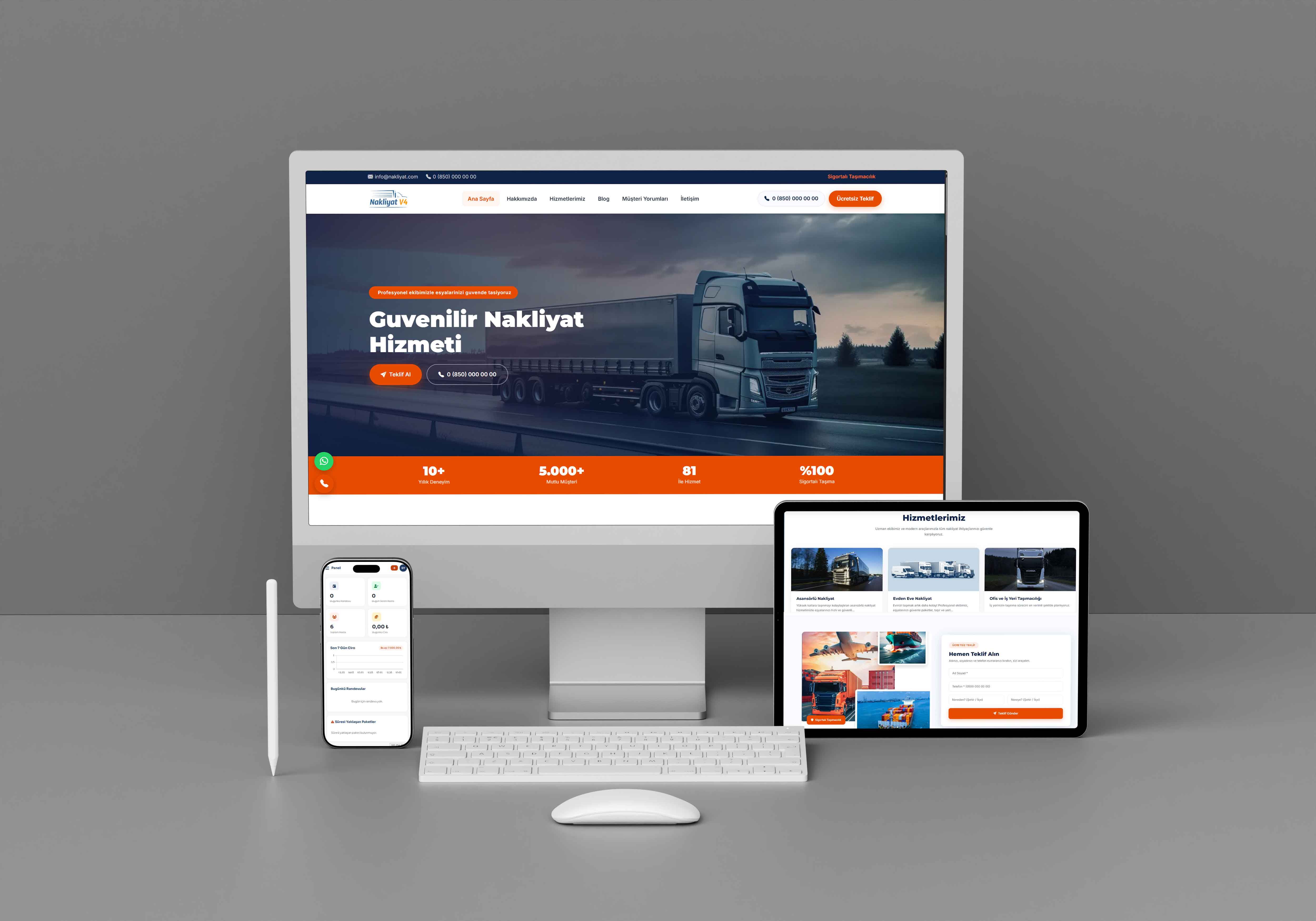 Nakliyat Firmalarina Özel Web Sitesi