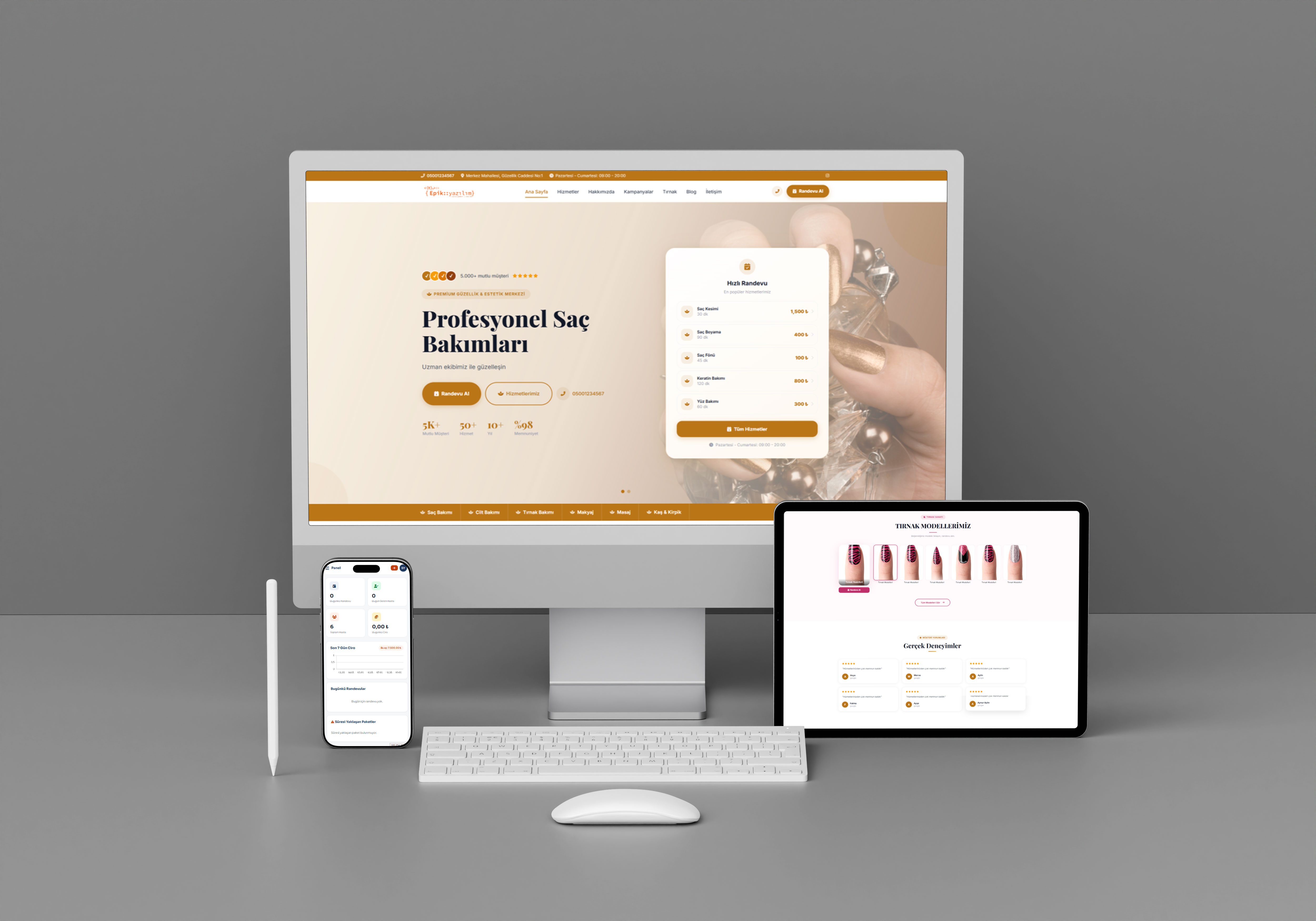Güzellik Salonunuza Özel Web Sitesi